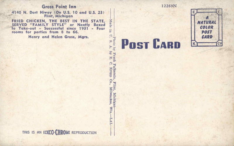 Gross Point Inn (Gross-Point Drive-In) - Postcard (newer photo)